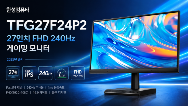 한성컴퓨터 TFG27F24P2 27인치 240Hz 게이밍 모니터 스펙·장단점 정리